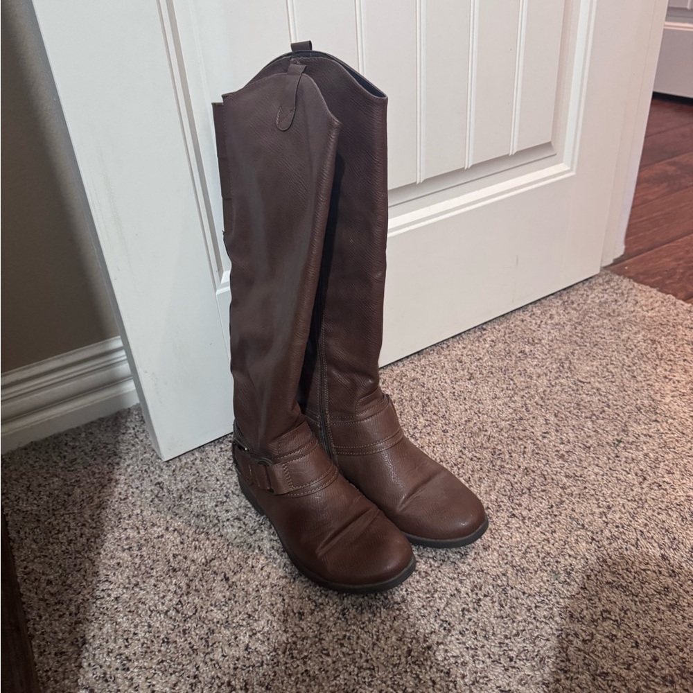 Brown Knee-High Boots